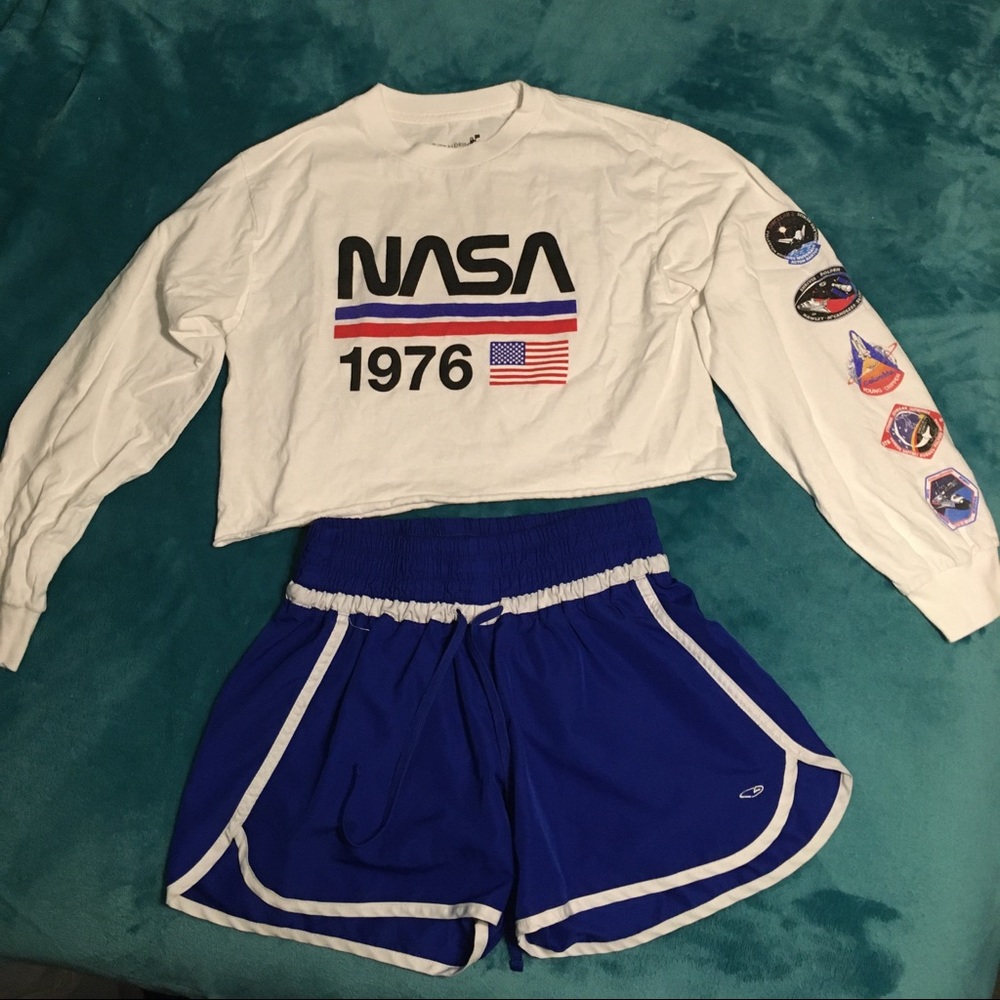❤️ NASA Crop Top & Champion Sport Shorts